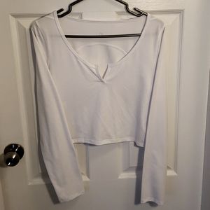 Lululemon Cropped longsleeve Size 6 White